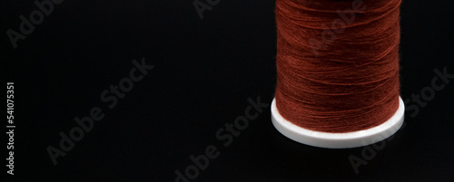 threads, threads on a black background, black background, beautiful background, reel of thread