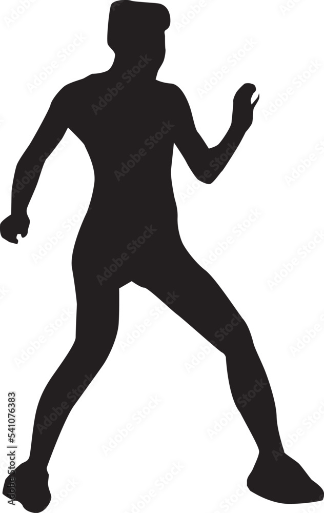 silhouette of a hip-hop dancer