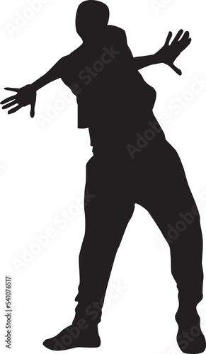 silhouette of a hip-hop dancer