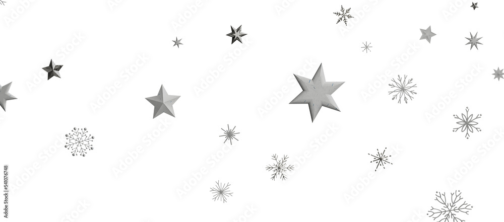 Snowflakes Falling On Snow - Winter Banner Snowflakes Falling On Snow - Winter Banner