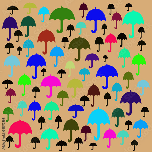 seamless pattern with umbrellas