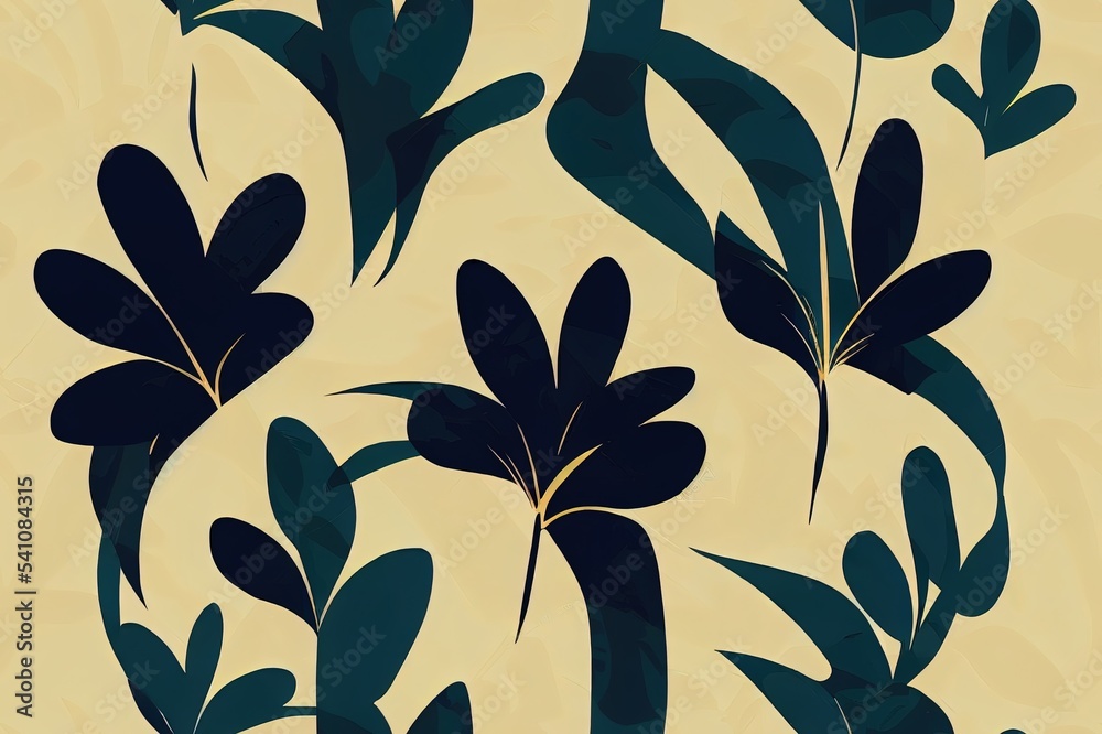 Fototapeta premium Abstract palm leaves filled with animal print. Modern trendy tropical seamless pattern. Exotic foliage background with rough texture for textile, fabric, print design