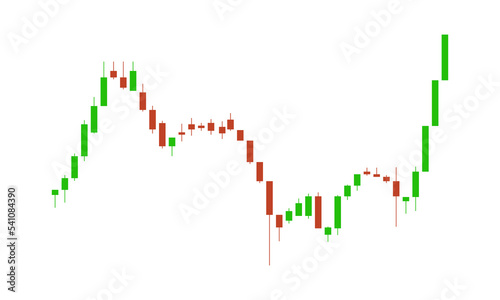 Stock market data candlestick background. Business investment or forex trading concept. Vector illustration. EPS 10.