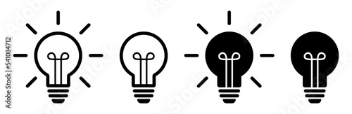 Light bulb icon set
