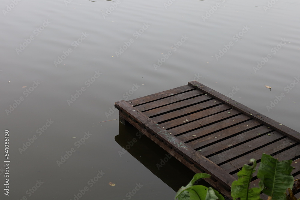 Naklejka premium Fishing place on the lake