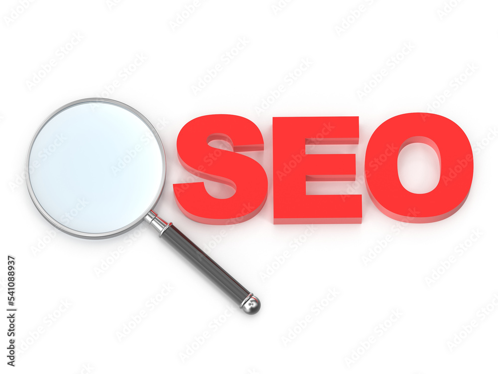 Seo Text With Magnifying Glass Seo Text With Magnifying Glass