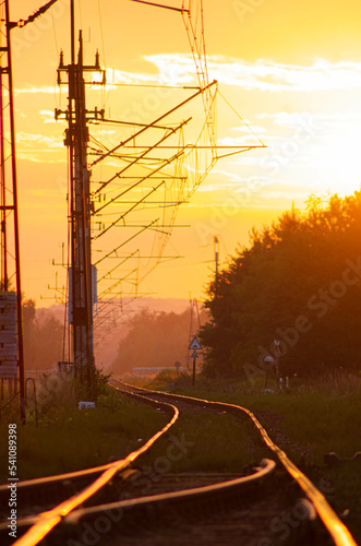 Railway tracks in the sunset 2