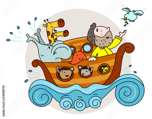 Vector picture about bible story - Noah's Ark © Iulianna