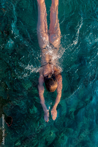 person snorkeling in the sea