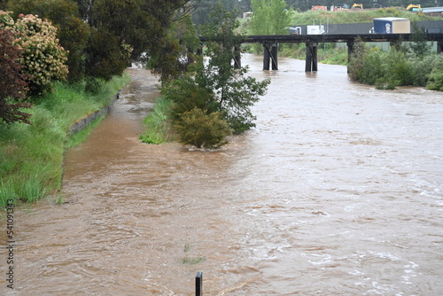Wall Mural Castlemaine flooding 2022 Victoria  Australia