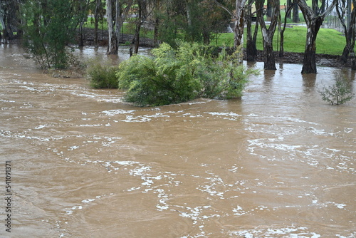 Tablou canvas Castlemaine flooding 2022 Victoria  Australia