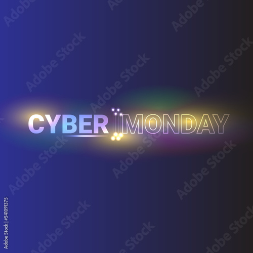 Cyber Monday sale digital circuit background banner template for business promotion vector illustration
