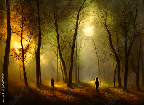 Winter Silhouette Dog Dark Woods Walk Person Forest Walking Park Path Trees Fall Tree Road Landscape Sunset Couple Autumn Leaves Morning Nature Fog Woman People © Kadyn