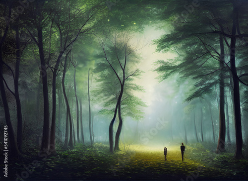 Walking Leaves Fog Walk Tree Fall Landscape Morning Sunset Woods Forest Woman Road Silhouette Dog Trees People Couple Person Park Autumn Winter Nature Path Dark