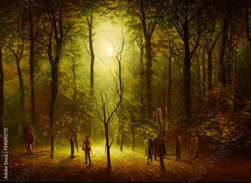 Walk Silhouette Tree Couple Park Road Dark Nature Leaves Path People Dog Woman Fall Fog Woods Morning Autumn Trees Sunset Walking Landscape Person Forest Winter