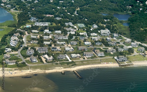 Hardings Beach Shores Aerial at Chatham, Cape Cod in New England