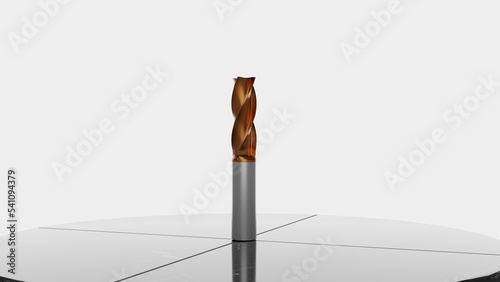 3d render milling cutter tool