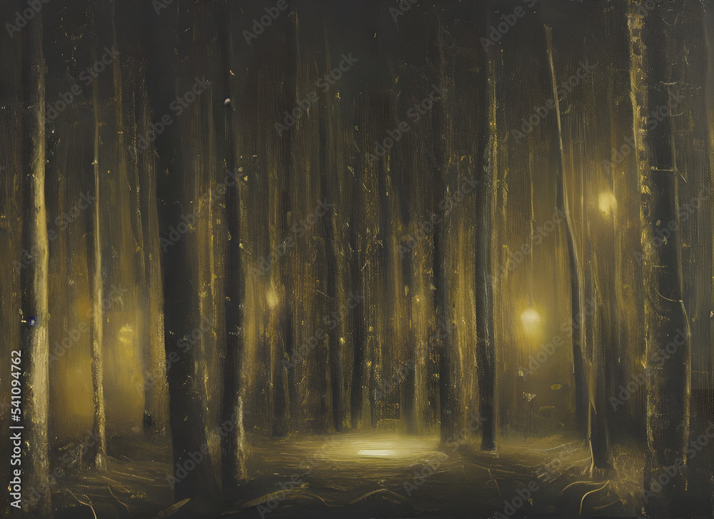 Fototapeta premium Misty Foliage Sunrise Autumn Light Forest Sun Mist Morning Path Woods Tree Green Sunlight Fog Landscape Park Woodland Summer Road Spring Trees Foggy Fall Nature