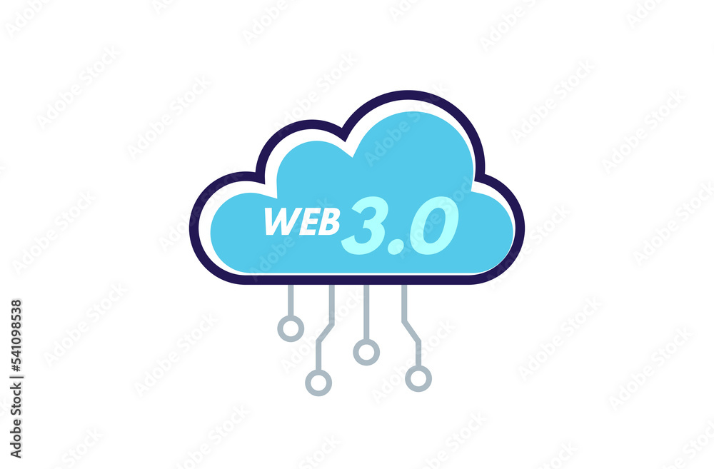 WEB 3 cloud icon design technology. Web3 cloud icon illustration network sign icon. WEB 3 cloud icon design technology. Web3 cloud icon illustration network sign icon.