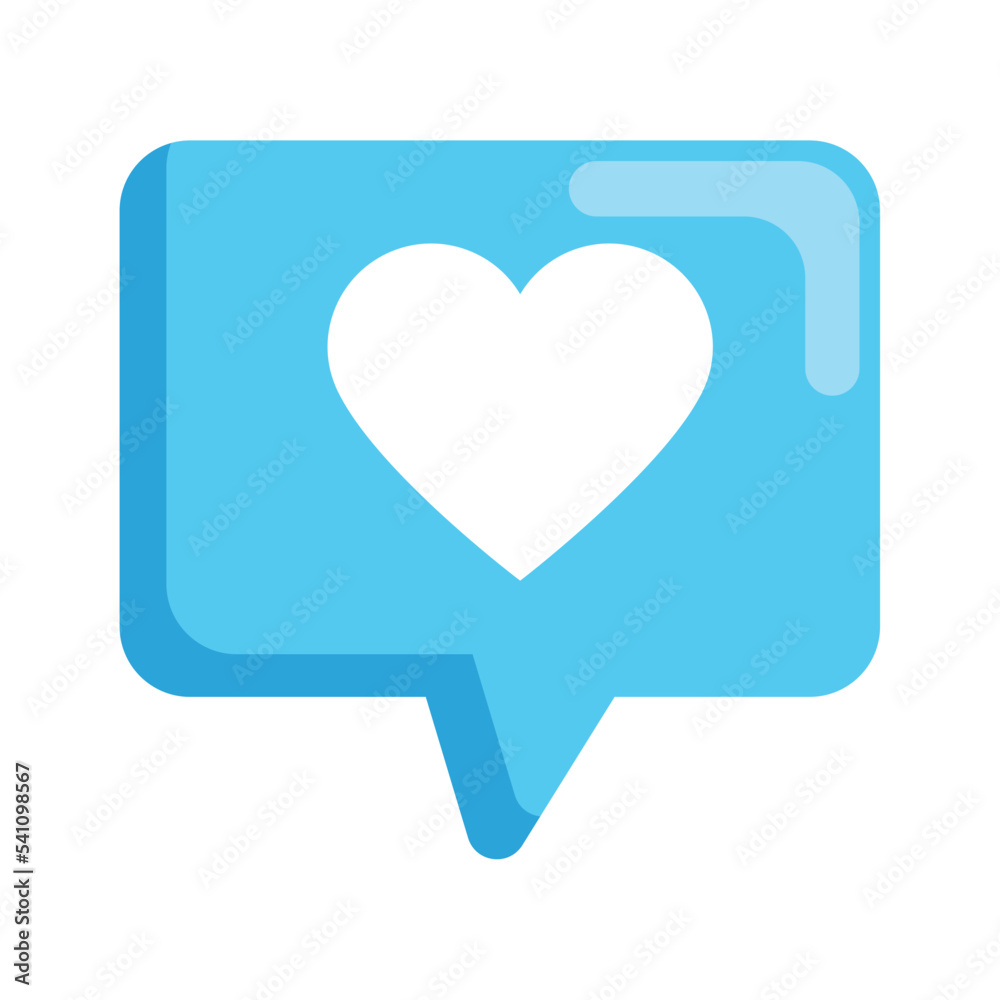 speech bubble with heart