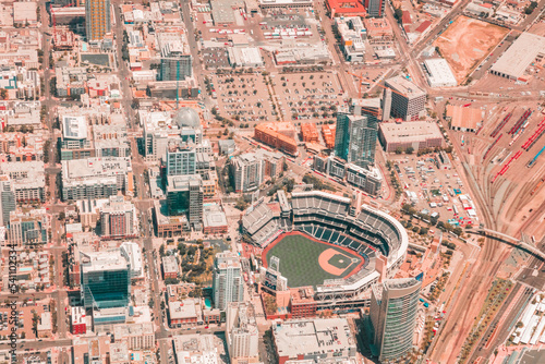 aerial view of the city