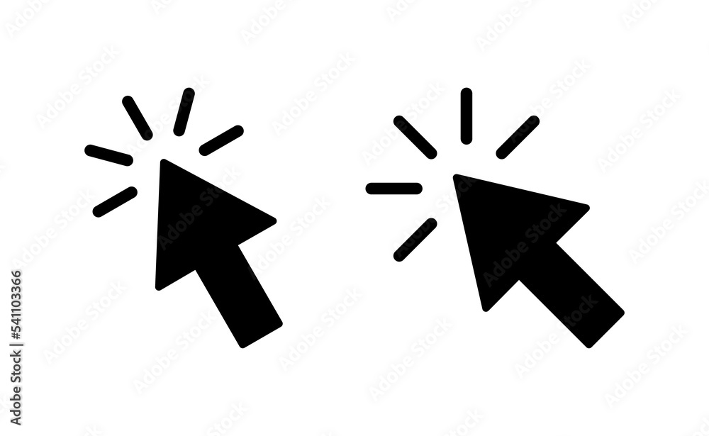 Click icon vector for web and mobile app. pointer arrow sign and symbol. cursor icon