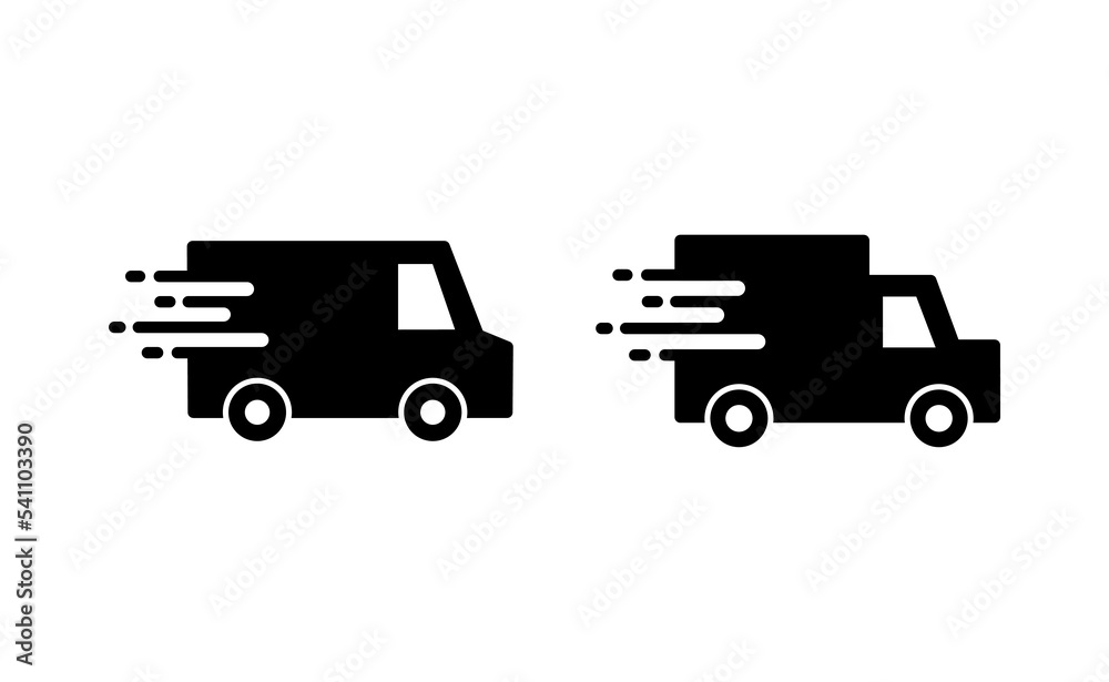 Delivery truck icon vector for web and mobile app. Delivery truck sign and symbol. Shipping fast delivery icon Delivery truck icon vector for web and mobile app. Delivery truck sign and symbol. Shipping fast delivery icon