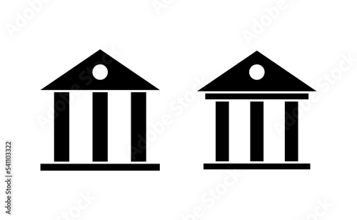 Bank icon vector for web and mobile app. Bank sign and symbol, museum, university