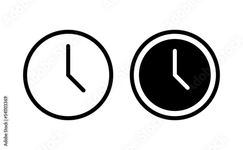 Clock icon vector for web and mobile app. Time sign and symbol. watch icon