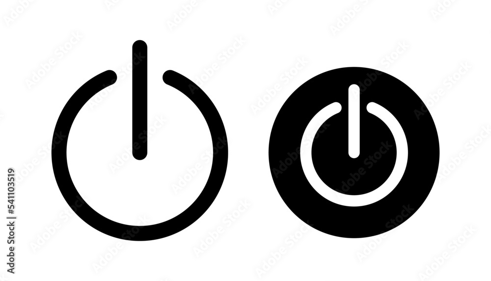 Power icon vector for web and mobile app. Power Switch sign and symbol. Electric power Power icon vector for web and mobile app. Power Switch sign and symbol. Electric power