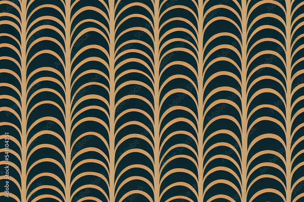 Art Deco Arches 2d illustration Seamless Pattern. arches shapes and lines pattern for wallpaper or fabric pattern. Art Deco Arches 2d illustration Seamless Pattern. arches shapes and lines pattern for wallpaper or fabric pattern.