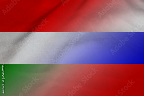 Hungary and Russia national flag transborder negotiation RUS HUN