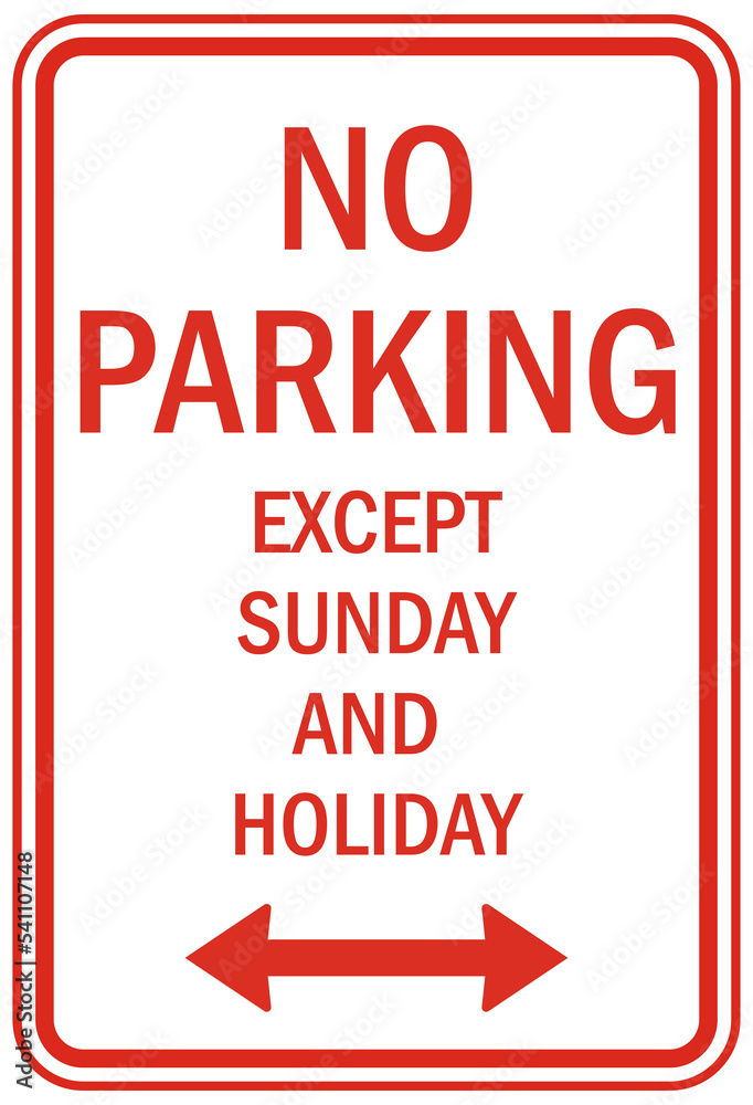 Obraz premium Limited time parking sign no parking set