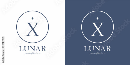 Lunar Logo Design with Letter X