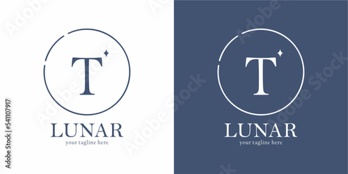Lunar Logo Design with Letter T