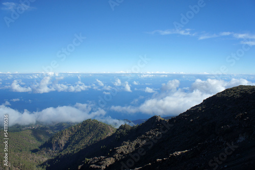 High above the ocean  on top of the island of La Palma. Canary Islands  Spain.