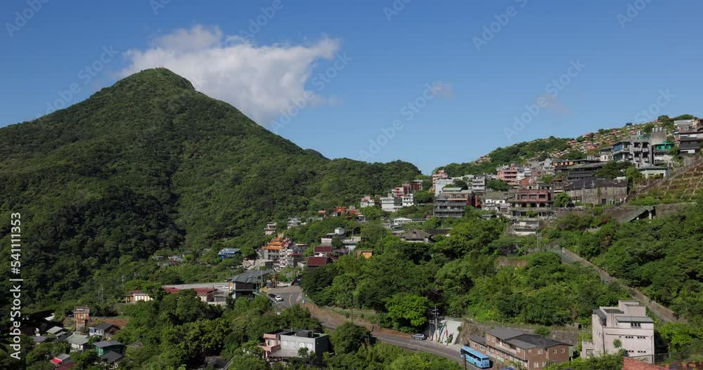 Village on mountain in Jiufen at Taiwan Village on mountain in Jiufen at Taiwan