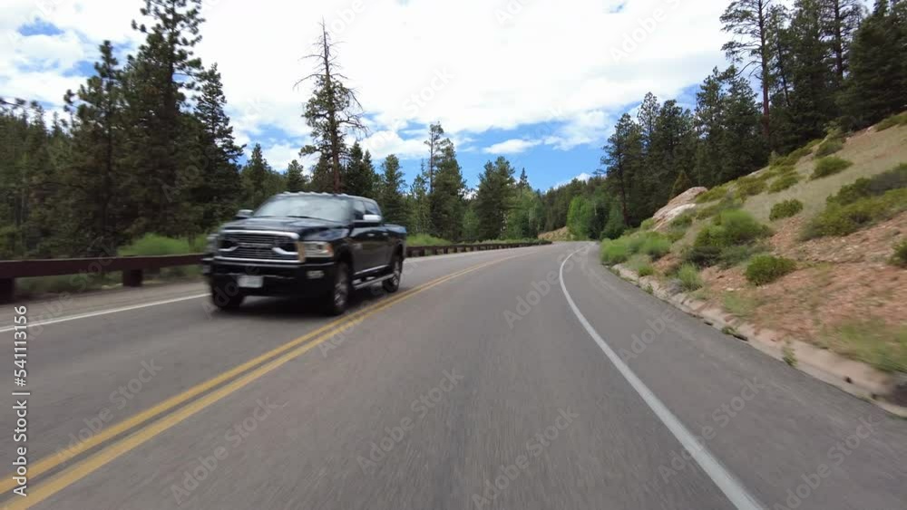 Driving Plate Bryce Canyon Scenic Drive Southbound Multicam Set 12 Front View Utah Southwest USA Driving Plate Bryce Canyon Scenic Drive Southbound Multicam Set 12 Front View Utah Southwest USA