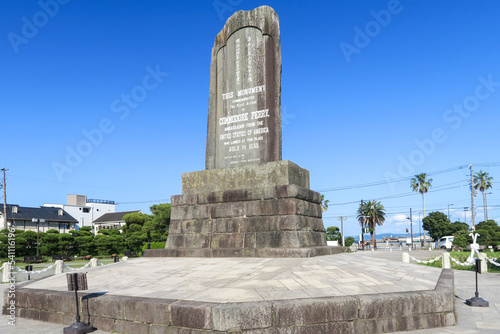 Tablou pe pânză Monument of Commodore Perry in Yokosuka, Kanagawa, Japan