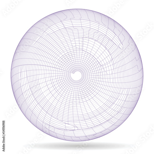 3d circle mesh effect  isolated  background