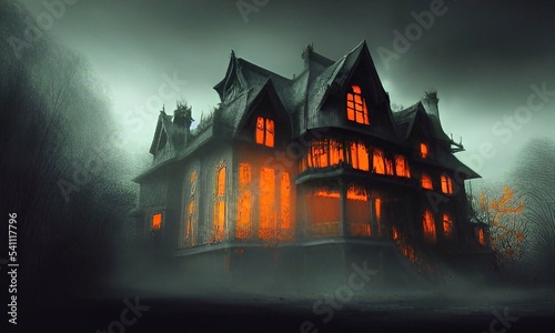 Spooky haunted house at creepy Halloween night  © MASOKI