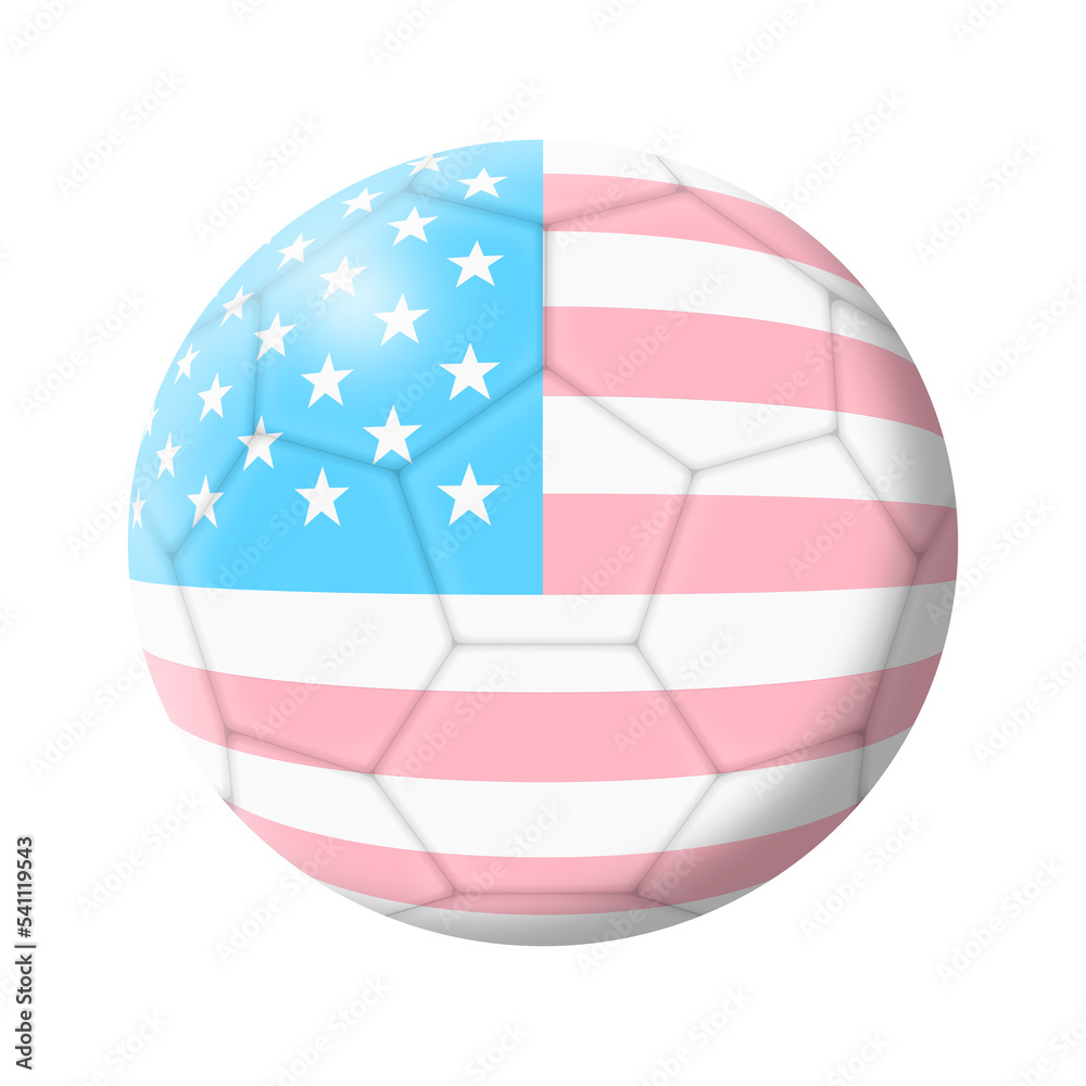 USA trans gender soccer ball football with clipping path 3d illustration USA trans gender soccer ball football with clipping path 3d illustration