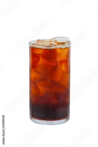 Iced Americano with a white background