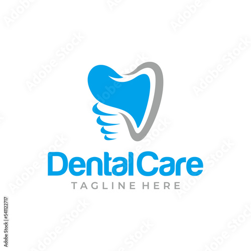 Creative dental clinic logo vector. Abstract dental symbol icon with modern design style