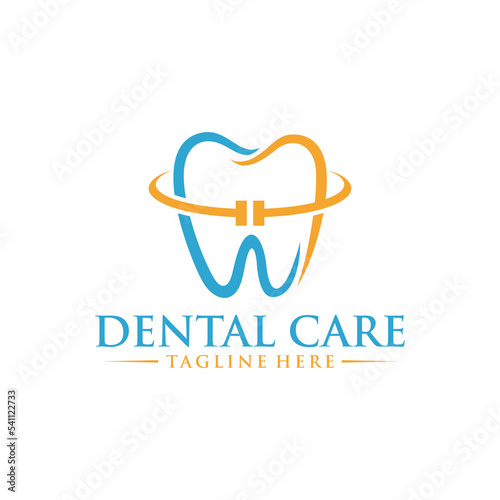 Creative dental clinic logo vector. Abstract dental symbol icon with modern design style
