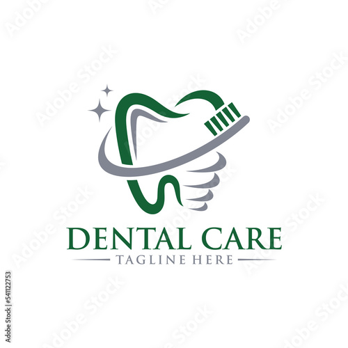 Creative dental clinic logo vector. Abstract dental symbol icon with modern design style