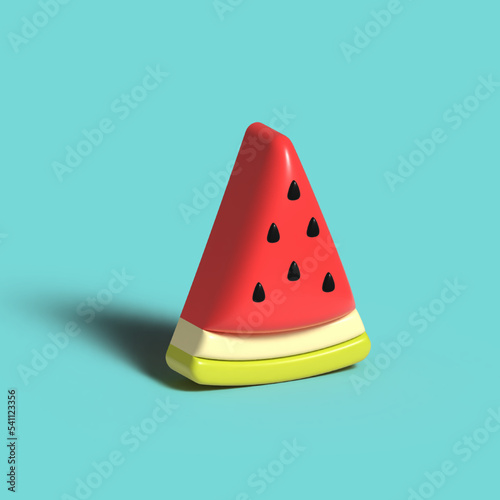 3D slice of watermelon 