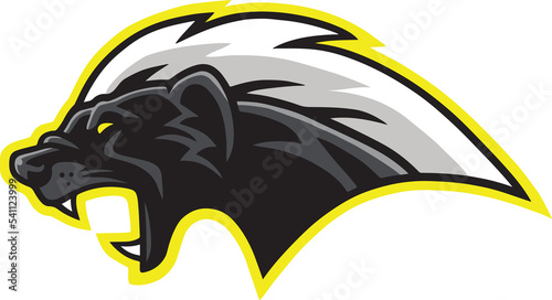 Honey Badger Mascot Logo Design Template photo
