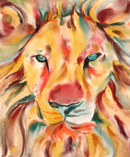 Fototapeta Naklejka Na Ścianę i Meble -  Abstract colorful Lion | Digital Art