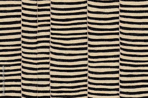 Seamless symbolic arabian pattern. Traditional pattern of a beige and white Palestinian keffiyeh. Two sides border. Arafat's handkerchief design. Scarf pattern like Yasser Arafat